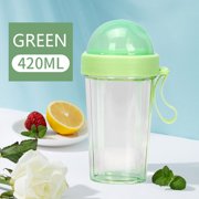 EGNMCR Cups 420ml Bottle Plastic Cup Transparent Matte Portable Not Easy To Break Water Cup Outdoor Sports Travel Water Bottle Portable Leak-proof water Bottle