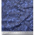 thumbnail image 1 of Soimoi Blue polyester Crepe Fabric Leopard & Wild Animal Skin Print Fabric by Yard 42 Inch Wide, 1 of 3