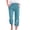 Sky Blue, variant on lcziwo Wide Leg Cotton Linen Capri Pants Women Dandelion Print Summer High Waist Casual Drawstring Straight Trousers Beach Lounge Cropped Pants Navy,XXL