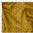 thumbnail image 4 of Soimoi Gold Silk Fabric Explore The World Text Print Sewing Fabric Yard 42 Inch Wide, 4 of 5