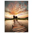 thumbnail image 1 of Designart Makeshift Wooden Pier Over River Canvas Wall Art, 1 of 4