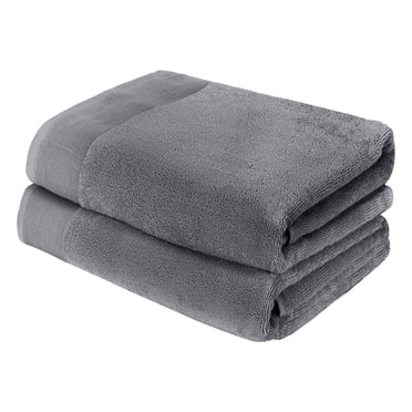 Ensemble de 2 serviettes de bain en coton à torsion zéro 600 GSM Camelot
