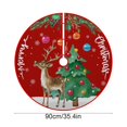 thumbnail image 3 of Yhmxh Jupe de Sapin de Noël 35 Pouces Rouge Housse Douce Flocon de Neige Ornements Ronds Décoration de Sapin de Noël Rétro pour Intérieur Extérieur, 3 of 6