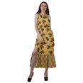 thumbnail image 1 of Moomaya Robe Maxi Sans Manches à Col Licou Imprimée avec Fente avant Robe d'Été pour Femme, 1 of 4