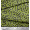 thumbnail image 3 of Soimoi Green Georgette Viscose Fabric Artistic Leaves Printed Fabric 1 Yard 42 Inch Wide, 3 of 3