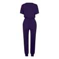 thumbnail image 5 of Yuyuzo Womens Workout Sets 2 Piece Short Sleeve Crew Neck T-Shirts Drawstring Jogger Pants with Pockets, 5 of 5