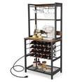 thumbnail image 1 of Costway Armoire de Bar à Vin avec Étagères de Rangement à 4 Niveaux Porte-Verres Supports pour Bouteilles Industriel, 1 of 9