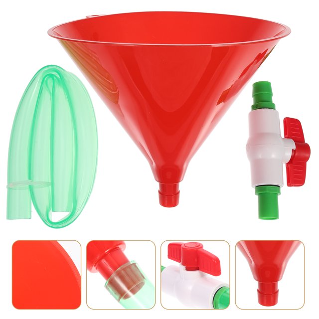 LIFKOME 1 Set Beer Funnel With Valves Sturdy Plastic Drinking Tube For Parties For Beer Games And