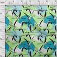 thumbnail image 3 of oneOone Rayon Lime Green Fabric Flamingo Craft Projects Decor Fabric Printed By The Yard 56 Inch Wide, 3 of 5