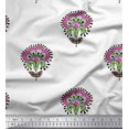thumbnail image 1 of Soimoi Polyester Crepe Fabric Leaves & Floral Block Fabric Prints by Yard 42 Inch Wide, 1 of 3