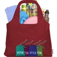 thumbnail image 5 of ChicoBag Vita Compactable Reusable Shopping Tote/Grocery Bag with Pouch, Red, 19 x 12.5-Inch Bag/4 x 4-Inch Pouch, 5 of 5