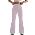 thumbnail image 1 of Timegard Workout Legging for Women High Waist Slim Fitting Bell Bottom Basic Yoga Trousers Solid Color, 1 of 4