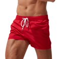 thumbnail image 4 of Mens 5 Inch Swim Trunks Board Shorts Solid Red Xl, 4 of 7