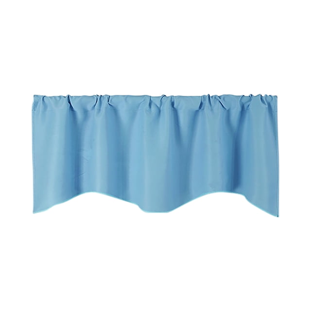 WIFKLSIIPG Door Curtain Kitchen Shading Window Curtain Solid Color Pocket Fan Shaped Curtain Short Curtain 52 X 18 Inches