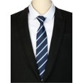 thumbnail image 4 of INSPIRE CHIC Cravate à Fermeture Éclair Ajustable pour Homme pour Tenue Décontractée Formelle Bleu Marine -1 18.9 Pouces X 3.2 Pouces, 4 of 4