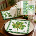 thumbnail image 2 of St. Patrick's Day Party Plates Set Disposable 7 inch and 9 inch Green Paper Plates with Trefoil Design Happy St. Patrick's Day Lettering, 2 of 6