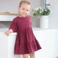thumbnail image 4 of Petites Filles S'Habillent de 2 à 6 Ans de Coton Confortable et Respirant Robe d'Hiver Volantée, 4 of 7
