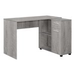 Monarch Specialties Computer Desk, Home Office, Corner, Storage Drawers, 46"l, L Shape, Work, Laptop, Laminate, Grey, Contemporary, Modern