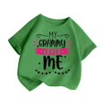 thumbnail image 3 of PMVFHDE Hauts pour Filles T-Shirts Grande Taille pour Fille Hauts Graphiques pour Fille T-Shirts pour Fille Coupe Ample T-Shirts pour Fille Coupe Ample T-Shirt Graphique pour Fille Col Rond Manches Courtes Vert, 9-10 Ans, 3 of 5