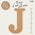 thumbnail image 4 of Plaid Unfinished Wood 5" Letter, J, 4 of 7