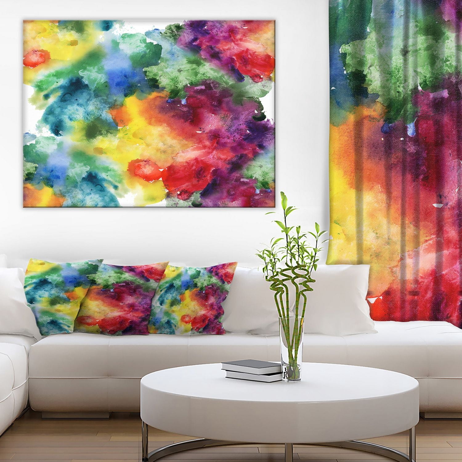 Impression sur toile « texture aquarelle abstraite » Design Art