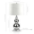 thumbnail image 4 of Henn&amp;Hart TL0045 Luminary Nickel Glass Lamp, One Size, 4 of 8