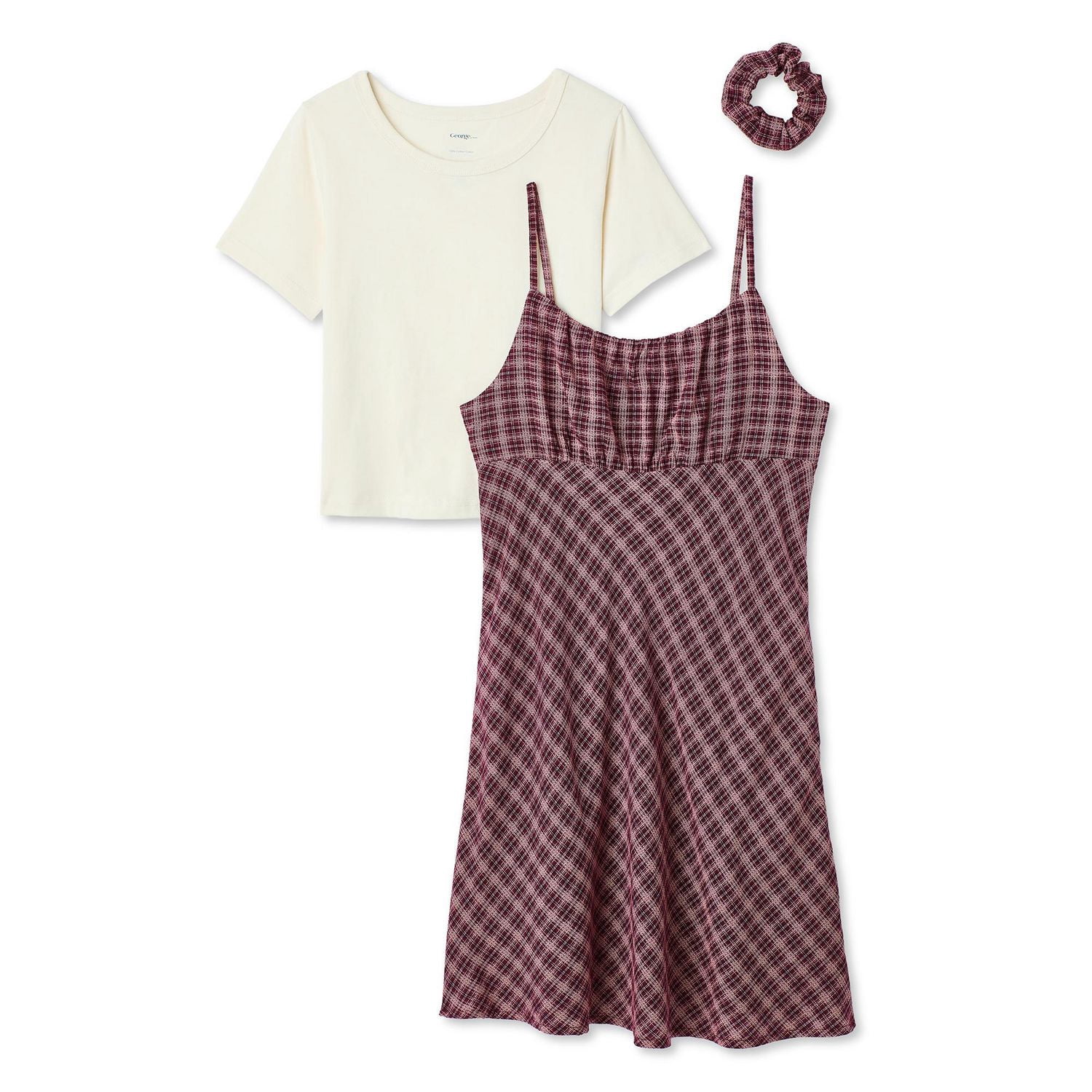 Ensemble 3 pièces avec t-shirt et robe George pour filles