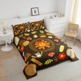 thumbnail image 4 of Erosebridal Happy Caming Bedding Full Comforter Set, Cartoon Flower Down Comforter, Adventure Theme Decor, Reversible 3pcs, 4 of 7