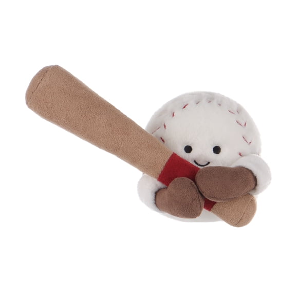 Apricot Lamb Happy Baseball Stuffed Animals for Kids, Soft Cute Plush Toys for Baby Girl and Boy, 5.5 Inches