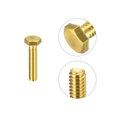 thumbnail image 4 of Unique Bargains Brass Hex Bolts, 1/4-20x1-1/4' 5 Pack Fully Thread Grade 4.8 Machine Screws, 4 of 4
