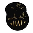 thumbnail image 1 of Inkdotpot Pack Of 50 Made With Love Text Favor Paper Tags Craft Real Gold Foil Hang Tags, 1 of 6
