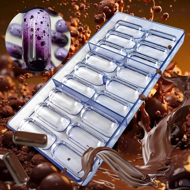 TIMIFIS Baking Molds 18 Chain Chocolate Mould Plastic Mould Oval Mould DIY Jelly Pudding Baking Tool Kitchen Gadgets