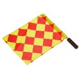 thumbnail image 1 of Unique Bargains Linesman Referee Flag Stainless Steel Pole Sponge Grip, Diamond Checkered, 1 of 5