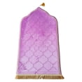 thumbnail image 2 of jifeng Muslim Prayer Rug Flannel Carpet Multifunctional Portable Unique Floormat Embossing for Festival Men Women Living Room Edge, 2 of 9