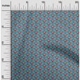 thumbnail image 3 of oneOone Viscose Jersey Teal Blue Fabric Block Craft Projects Decor Fabric Printed By The Yard 60 Inch Wide-RK, 3 of 6