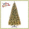 thumbnail image 1 of Patiojoy 9ft Pre-lit Artificial Christmas Tree Pre-decorated Hinged Xmas Tree with 1740 Branch Tips 650 LED Lights 8 Light Modes, 1 of 10