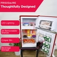 thumbnail image 3 of Réfrigérateur compact rétro Frigidaire 3,1 pi³ à 2 portes avec congélateur, mini-frigo avec ouvre-bouteille latéral, rouge, 3 of 9