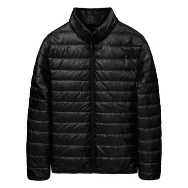 ManxiVoo Lightweight Stand Collar Quilted Jacket for Women Comfortable Warm Winter Puffer Coat Casual Outerwear Piece XXXL Size Black