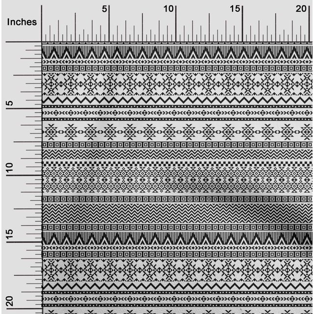oneOone Cotton Silk Black Fabric Aztec Tribal Craft Projects Decor Fabric Printed By The Yard 42 Inch Wide