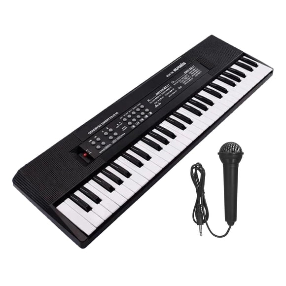 Xuanheng Eletric Piano Keyboard 61 Keys Digital Music Piano Keyboard for Party Outdoor Black