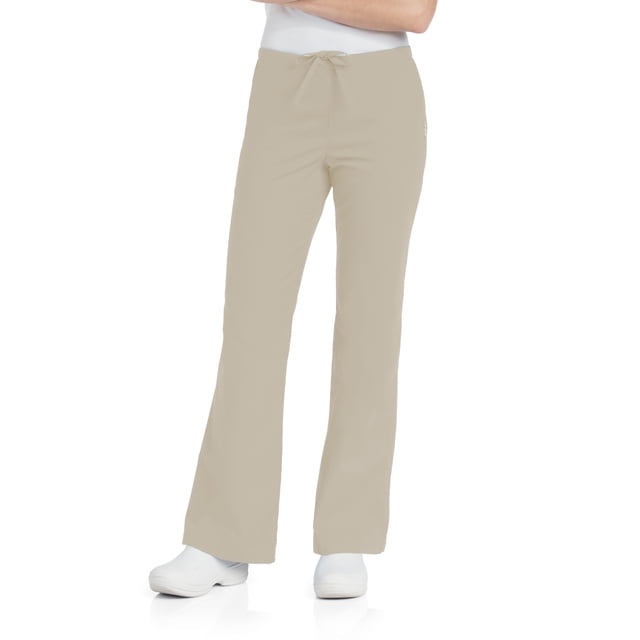 Landau Essentials Pantalon d'Uniforme à Jambe Évasée pour Femmes : Coupe Classique et Décontractée, Cordon de Serrage/ Taille Élastique 8335