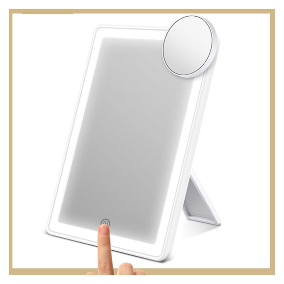 Makeup Mirror with Light 72-LED Lighting Touch Screen 10X Vanity Mirror Desktop Cosmetic Make Up Mirror ,Widely Use