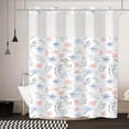 thumbnail image 1 of CNKOO Hookless Shower Curtain With Snap Liner  Summer Leaf Theme Home Decor Hotel Shower Curtain And Liner Set  Watercolor See-Through Shower Curtain With Window  Double Layer  Washable, 1 of 7