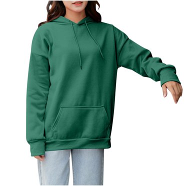 Manches Longues Vert Lime pour Femmes Automne Hiver avec Capuchon Chandails à Capuchon Unis Ensembles Chandail Femmes 2025 Vêtements Coupe Régulière Concert Country 4TG