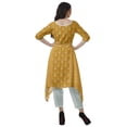 thumbnail image 4 of Moomaya Printed Kurti Kurta Pant Set Boat Neck WoMen's Asymmetric Ethnic Wear, 4 of 6