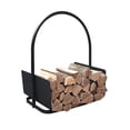 thumbnail image 3 of ATR ART to REAL Indoor Outdoor Metal Firewood Rack Basket, Portable Firewood Log Holder, Black, 3 of 8