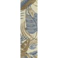 thumbnail image 1 of HomeRoots 352482 2 ft. 3 in. x 8 ft. Runner Wool Ivory & Blue Area Rug, 1 of 1