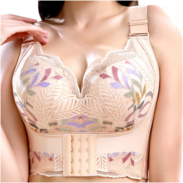WRKEKC Wireless Bras for Women Plus Size Thin Cup Bra with Side Support and Breathable Fabric for Full Coverage