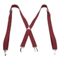 thumbnail image 3 of Mens Suspenders, Simple Design Wide Applicability Mens Dress Suspenders Comfy Fit  For Outdoor For Work For Wedding Wine Red, 3 of 8