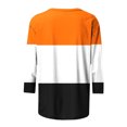 thumbnail image 5 of CEHVOM T-shirt Mode Imprimé pour Femmes Manches 3/4 Blouse Col Rond Hauts Décontractés Liquidation, 5 of 5